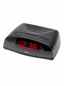 Часы электронные настольные от сети с радио VST 905-1 Красные